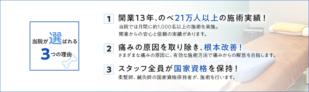 当院が選ばれる3つの理由